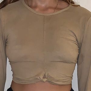 Nude crop top
